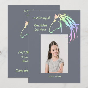 Invitación al Servicio Memorial Acuarela Pastel Ca