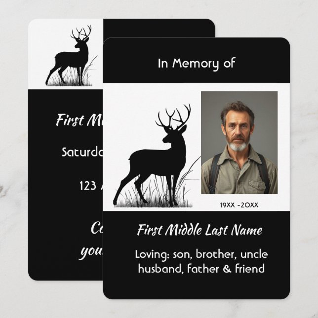 Invitación al Servicio Memorial Ciervo Macho al Ai (Anverso / Reverso)