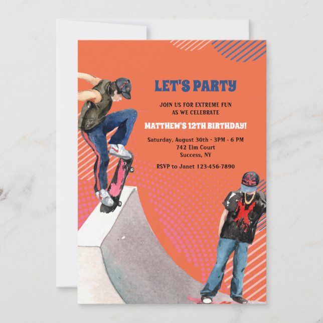 Invitación al skateboarding (Anverso)