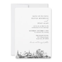 Invitación al Skyline de Louisville Boda Elegant