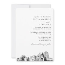 Invitación al Skyline de St. Paul Boda Elegant