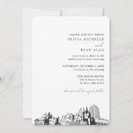 Invitación al Skyline de St. Paul Boda Elegant