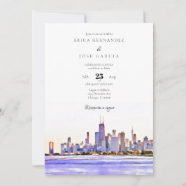 Invitación al Skyline Invitación de Chicago de Bod