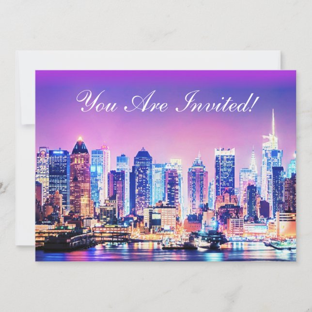 Invitación al Skyline New York City Manhattan (Anverso)