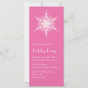 Invitación al Snowflake Fuchsia de vacaciones