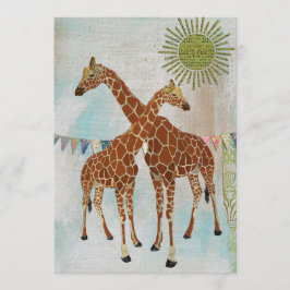 Invitación al sol de las jirafas Baby Shower