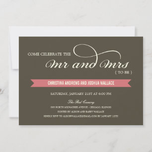 Invitación al Sr. y a la Sra. Wedding Shower/Ensay