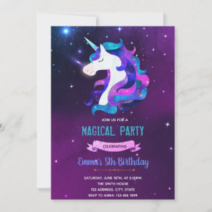 Invitación al sueño de Galaxy unicornio