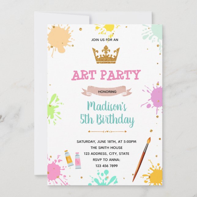 Invitación al sueño de la pintura real de Princesa (Anverso)