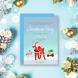 Invitación al swing de golf de Santa y la Sra. Cla