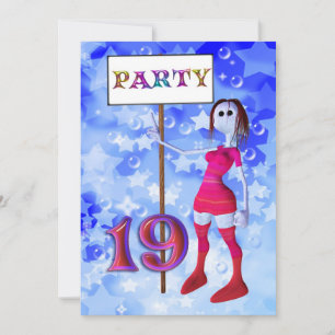 Invitación al tablero de anuncios de la fiesta de