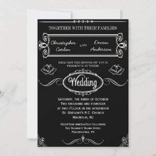 Invitación al tablero de Boda tradicional Bells