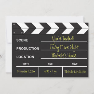 Invitación al tablero de películas nocturnas