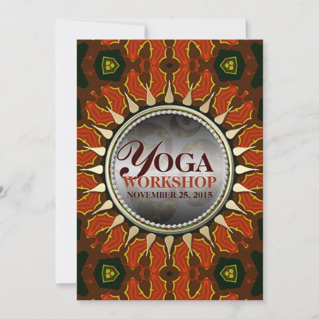 Invitación al Taller de Yoga de la Tierra de Sun B (Anverso)
