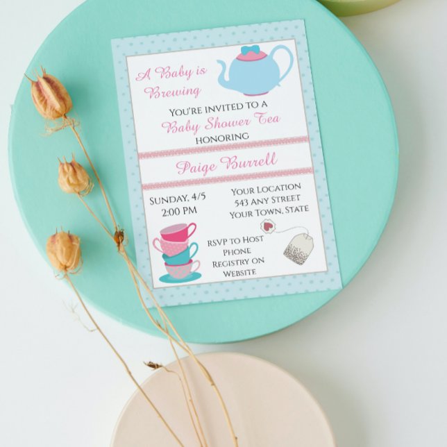 Invitación al té de Baby Shower (Subido por el creador)