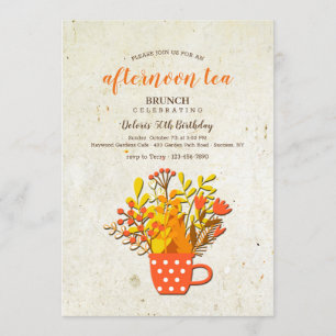 Invitación al té de otoño