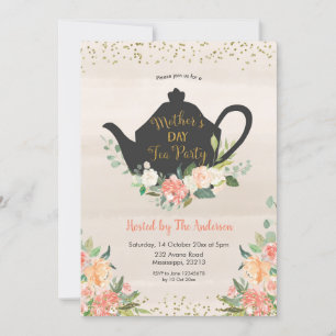 Invitación al té del Día de las Madres Florales de