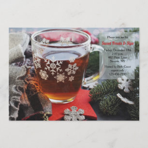 Invitación al té para navidades