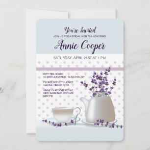 Invitación al té y a la Lavanda