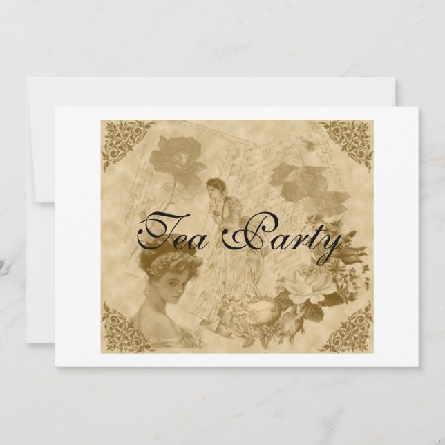 Invitación al Tea Party victoriano (Anverso)