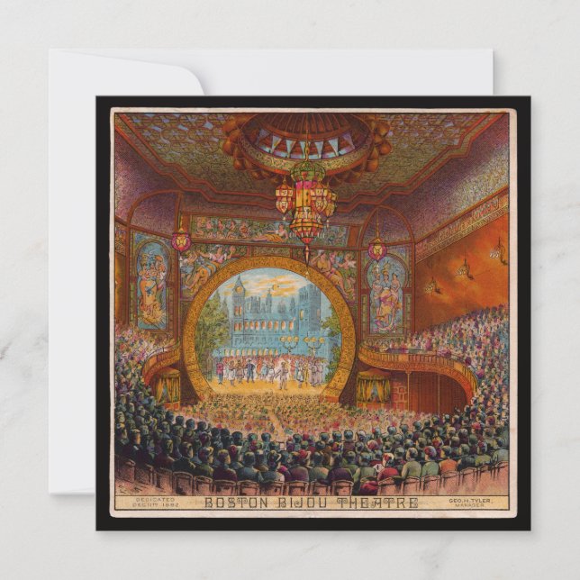 Invitación al Teatro Bijou de Boston (Anverso)