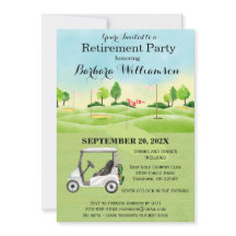 Invitación al tema de golf Fiesta de Jubilación