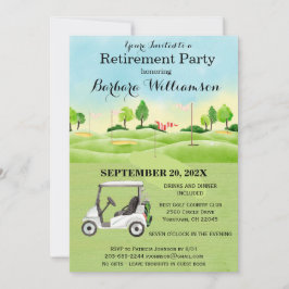 Invitación al tema de golf Fiesta de Jubilación