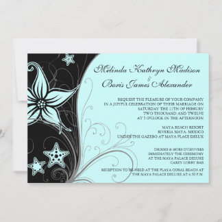 Invitación al tema de la boda de destino de playa