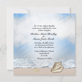 Invitación al tema de la boda de playa