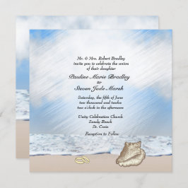 Invitación al tema de la boda de playa