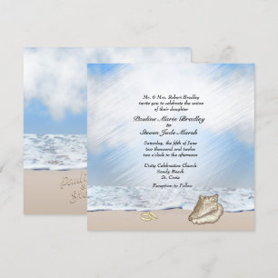 Invitación al tema de la boda de playa