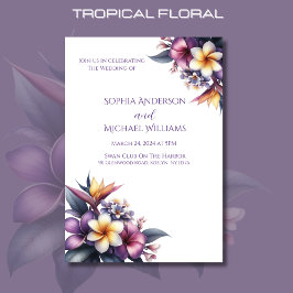 Invitación al tema del Boda floral tropical