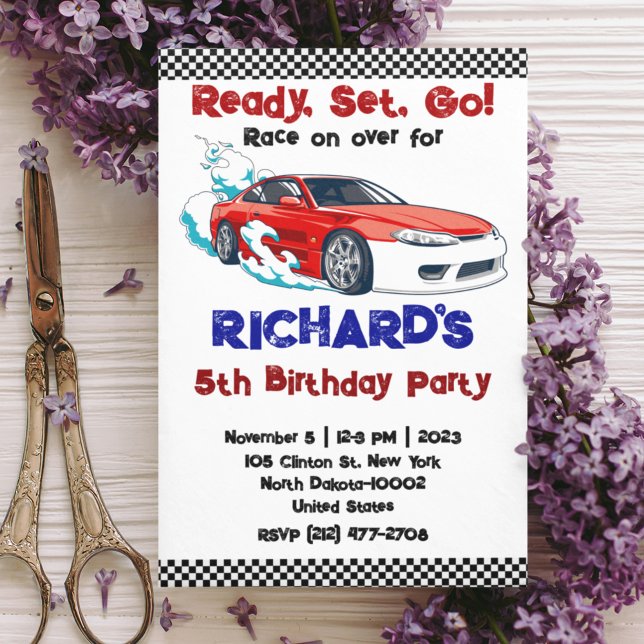 Invitación al tema del cumpleaños de un niño con C (Subido por el creador)