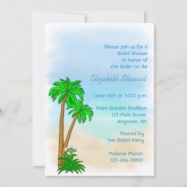 Invitación al tema tropical (Anverso)