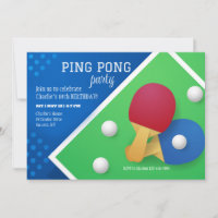 Invitación al tenis de mesa