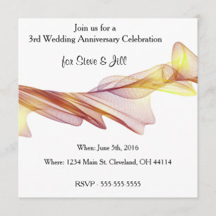 Invitación al tercer aniversario Boda