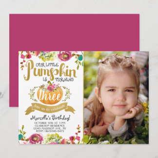 Invitación al Tercer Cumpleaños de Calabacita