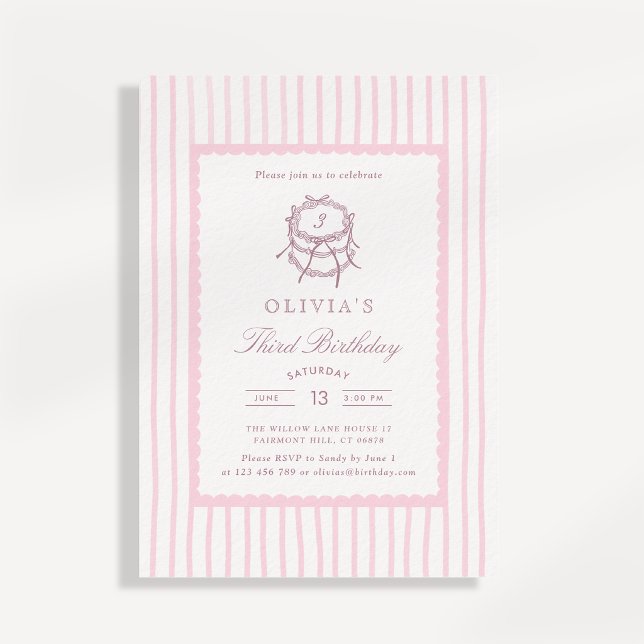 Invitación al Tercer Cumpleaños de Coquette de Ray (Subido por el creador)