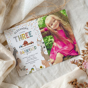 Invitación al tercer cumpleaños de la granja del P