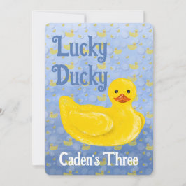 Invitación al Tercer Cumpleaños de Lucky Ducky