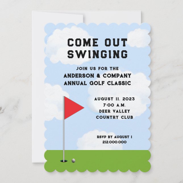 Invitación al Torneo de Golf (Anverso)
