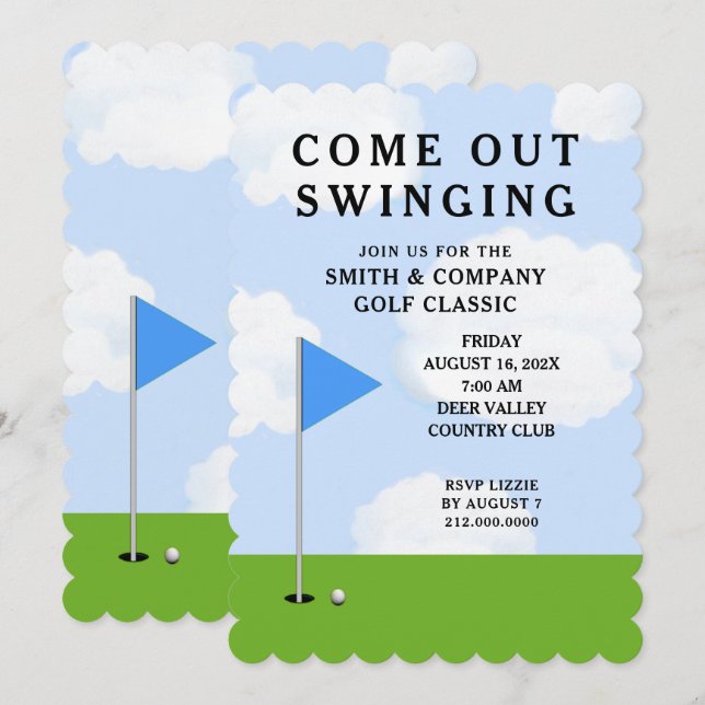 Invitación al torneo de golf (Anverso / Reverso)