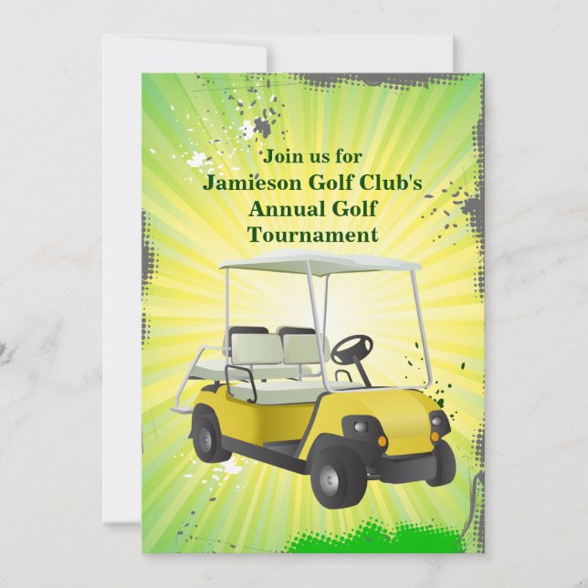 Invitación al Torneo de Golf de Carro Golf (Anverso)
