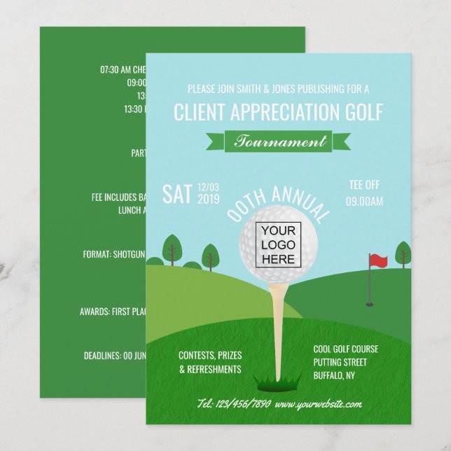 Invitación al Torneo de Golf de la Empresa (Anverso / Reverso)