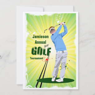 Invitación al torneo de golf Golfer Swing Golf Clu