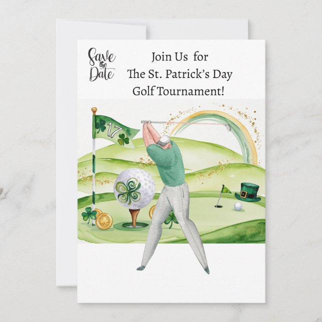 Invitación al Torneo de Golf St. Patrick's Day (Anverso)