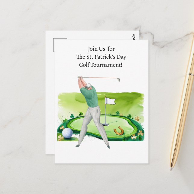 Invitación al Torneo de Golf St. Patrick's Day (Anverso/Reverso In Situ)