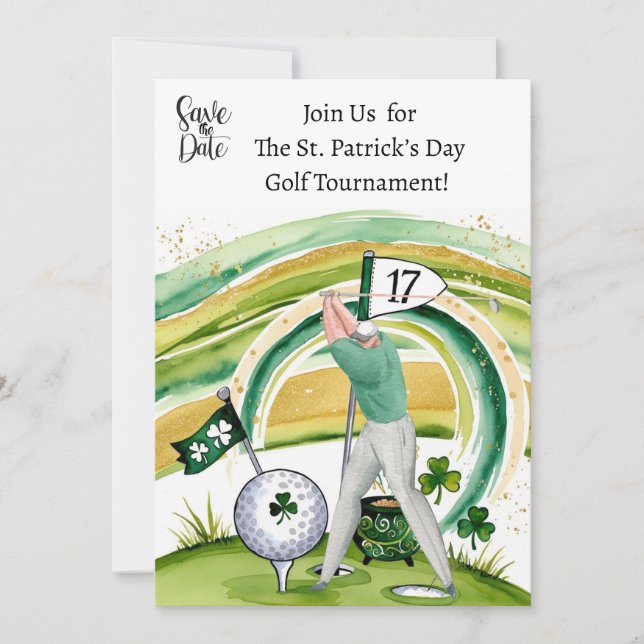 Invitación al Torneo de Golf St. Patrick's Day (Anverso)