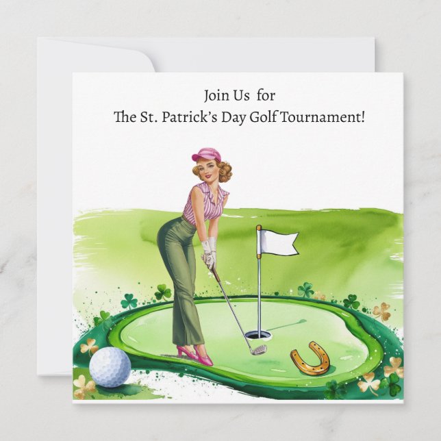 Invitación al Torneo de Golf St. Patrick's Day (Anverso)