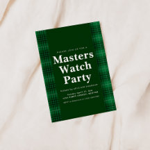 Invitación al torneo Masters Golf Watch Party